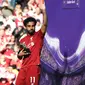 Mohamed Salah - Pemain kunci Liverpool usai ditinggalkan Coutinho ke Barcelona. Bahkan banyak yang beranggapan kesuksesan Salah yang lebih vital jika dibandingkan dengan Countinho saat membala the Reds. (AFP/Paul Ellis)