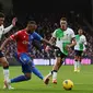 Liverpool meraih kemenangan 2-1 atas Crystal Palace pada laga pekan ke-16 Premier League di&nbsp;Selhurst Park, London, Sabtu (9/12/2023) malam WIB. (AFP/Adrian Dennis)