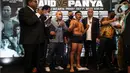 Petinju Thailand Panya Uthok menjalani sesi timbang badan jelang laga memperebutkan gelar WBC Asian Boxing Council Silver di Balai Sarbini, Jakarta, Kamis (30/6/2022). di Balai Sarbini, Jakarta, Kamis (30/6/2022). Daud Yordan dan Panya Uthok dipastikan naik ring dalam duel bertajuk MPRO Evolution Fight Series 2022. (Liputan6.com/Johan Tallo)