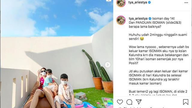 Sudah Selesai Isolasi Mandiri, Tya Ariesta Putuskan untuk Tetap Temani Sang Putra