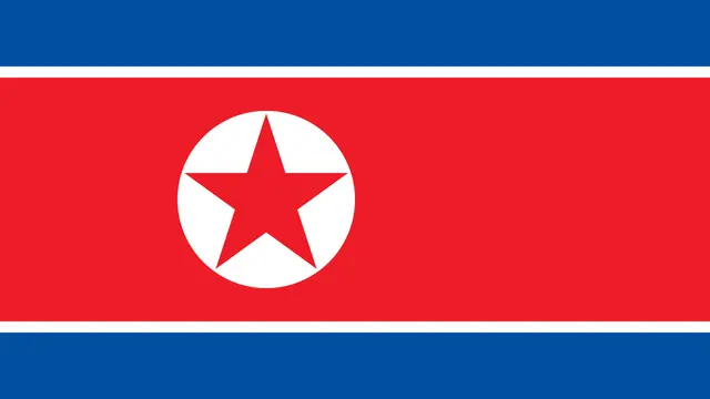 Ilustrasi bendera Korea Utara