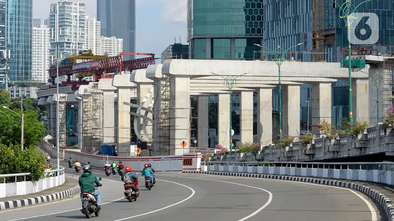 Menengok Progres Pembangunan Jembatan Beton LRT Jabodebek