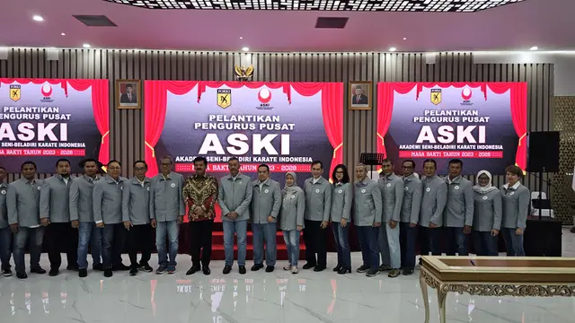 Pengurus Pusat Akademi Seni Beladiri Karate Indonesia (ASKI) periode 2023/2028 resmi dilantik oleh Ketua Umum PB FORKI Marsekal TNI Purn. Hadi Tjanjanto