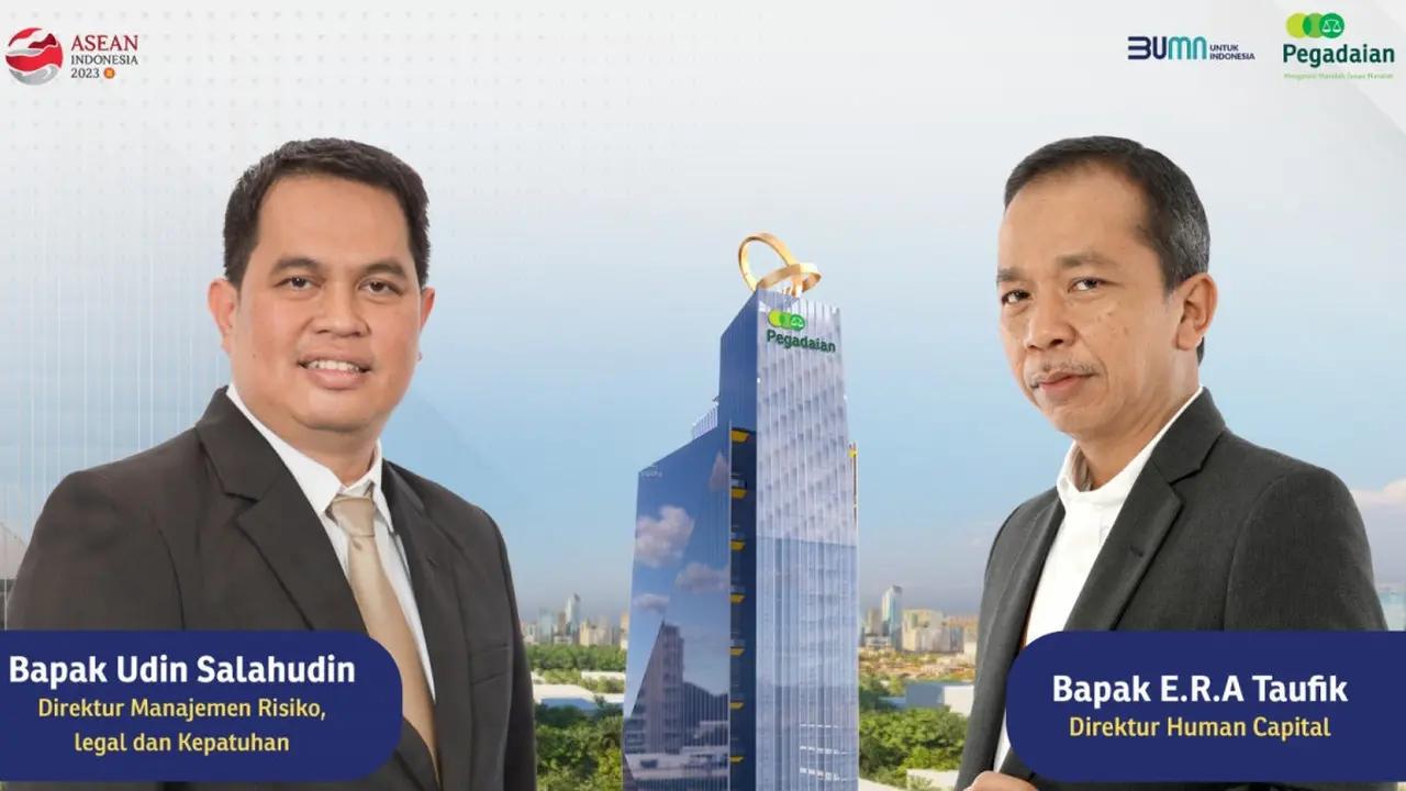 RUPS Pegadaian mengangkat Erry Rizal Achmad Taufiq sebagai Direktur Human Capital dan Udin Salahudin sebagai Direktur Manajemen Risiko, Legal and Compliance. (Dok Pegadaian)