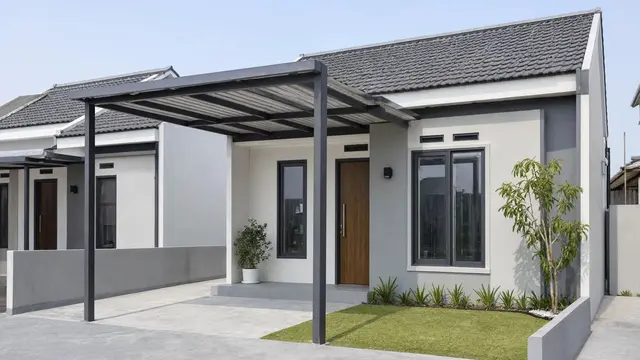 Kanopi Miring Satu Arah