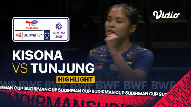 Berita video highlights kemenangan Gregoria Mariska Tunjung atas wakil Malaysia, Kisona Selvaduray pada perempat final Piala Sudirman 2021, Jumat (1/10/2021) malam hari WIB.