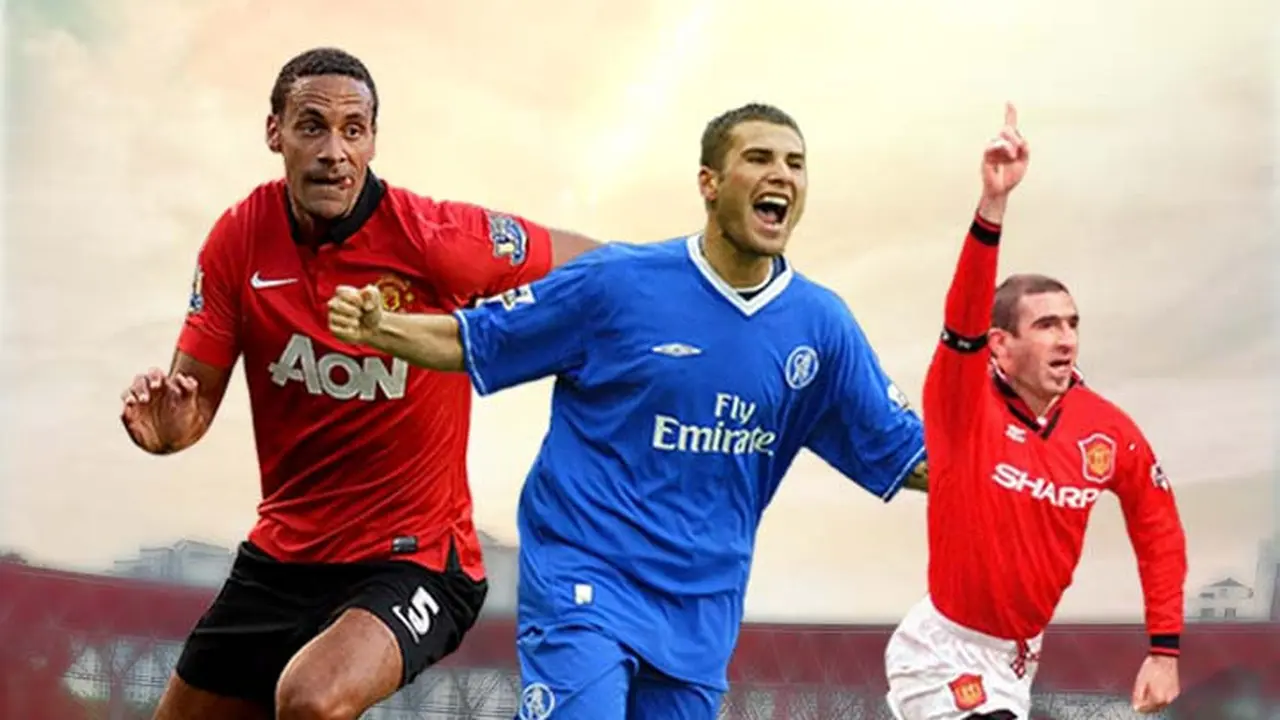 Ilustrasi - Rio Ferdinand, Adrian Mutu, Eric Cantona