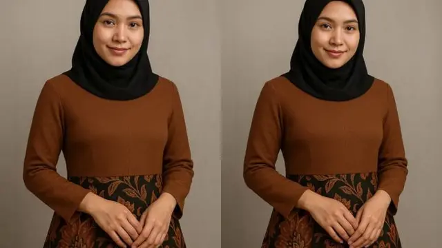 7 Model Dress Batik Lengan Panjang Kombinasi Polos, Tren Fashion Modern yang Memadukan Tradisi dan Gaya Kontemporer