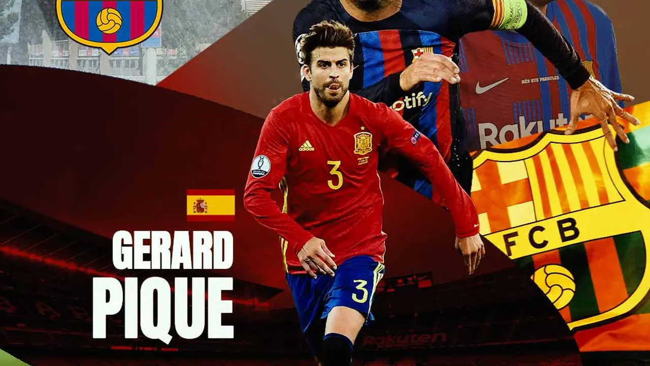 Ilustrasi - Gerard Pique Barcelona dan Spanyol