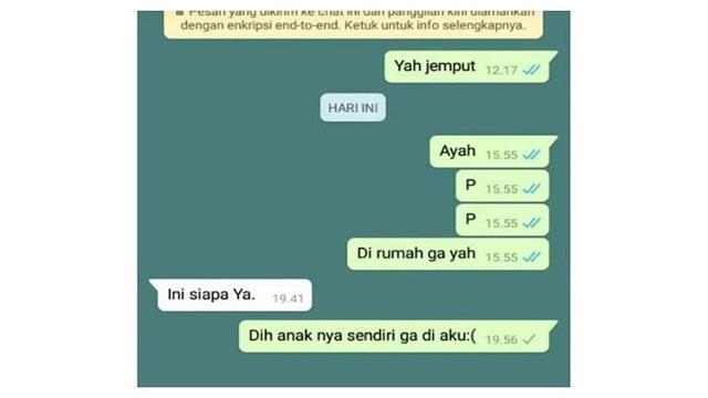 Chat Lucu Antara Bapak dan Anak Ini Bikin Kangen Orang Tua