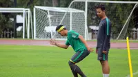 Muhammad Iqbal menepi sepekan pada TC Timnas Indonesia U-19. (Bola.com/Ronald Seger)
