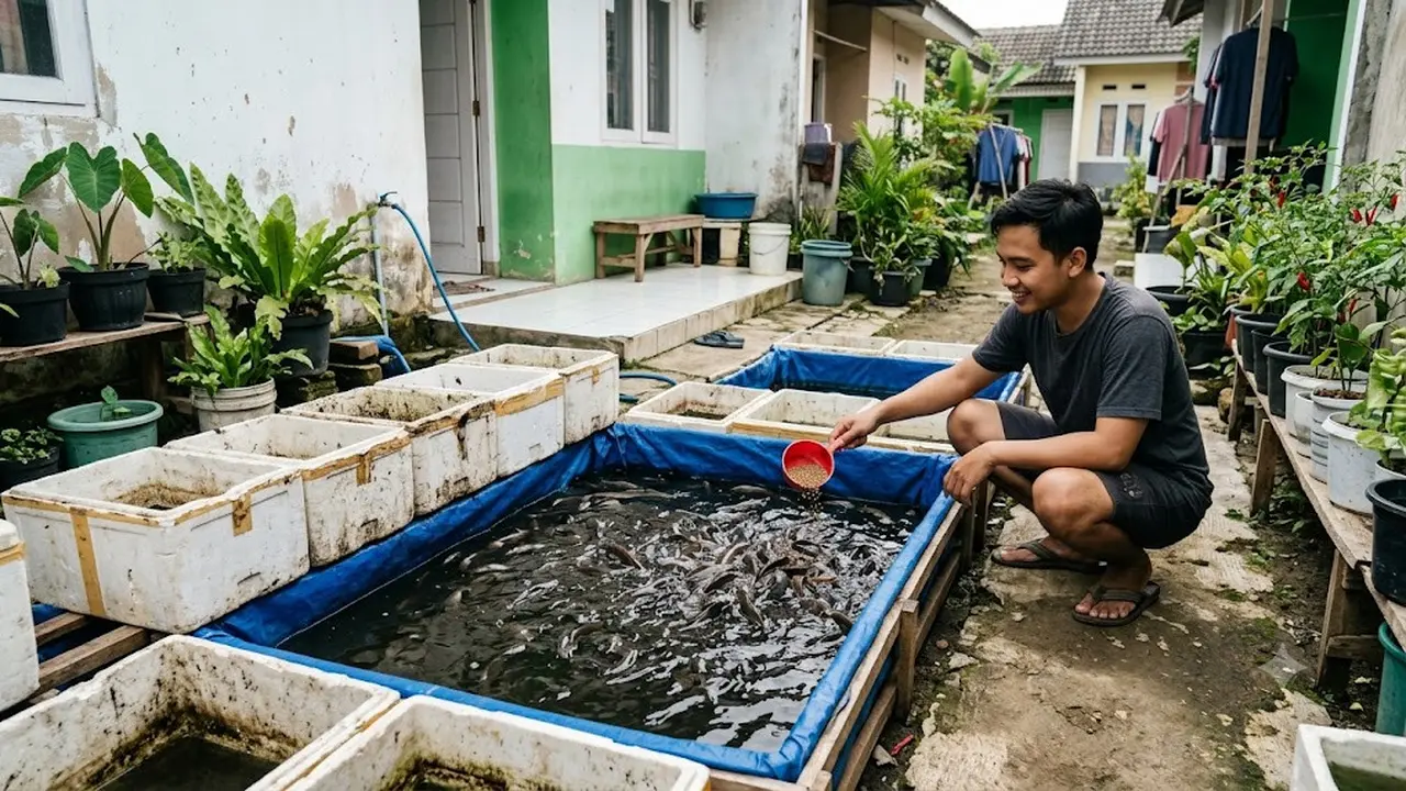 Cara Membuat Kolam Ikan Lele dari Box Styrofoam Bekas