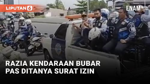 VIDEO: Niatnya Razia Polisi, tapi Pas Ditanya Surat Tugas Kok Kabur?