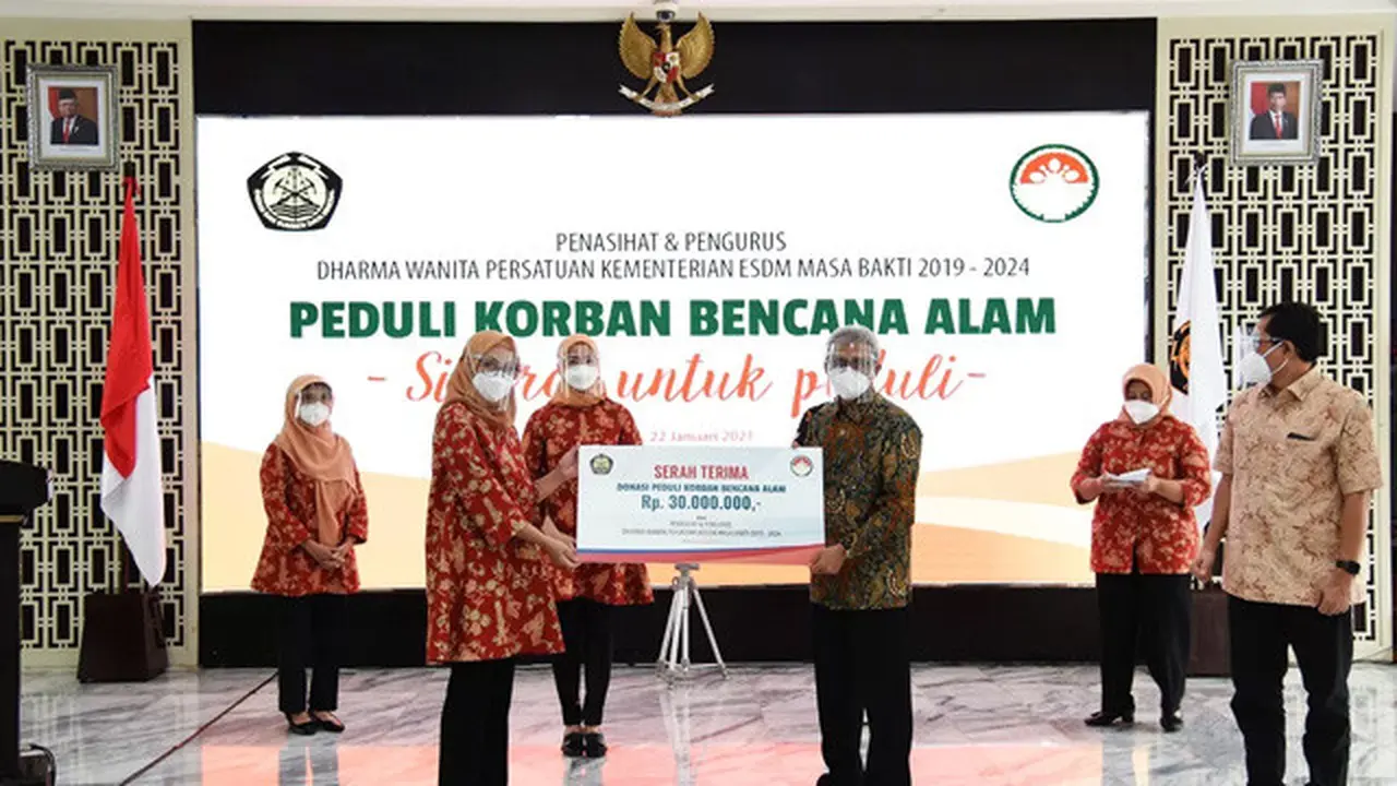 Peduli Bencana Alam, DWP Kementerian ESDM Salurkan Donasi Kemanusiaan