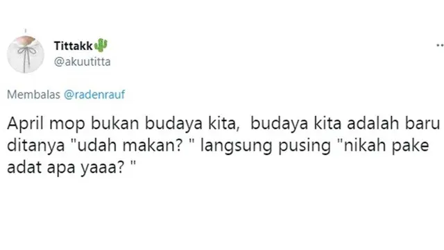 8 Cuitan Netizen Soal 'April Mop Bukan Budaya Kita' Ini Bikin Geleng Kepala