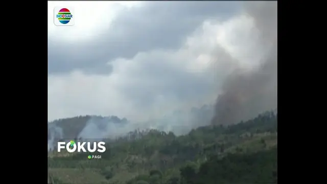 Upaya pemadaman api terus dilakukan petugas gabungan dari Perhutani, anggota TNI dan Polri dibantu warga sekitar.