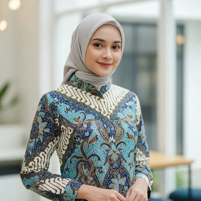 Model Atasan Batik Wanita Elegan Panjang untuk Lebaran dan Kondangan