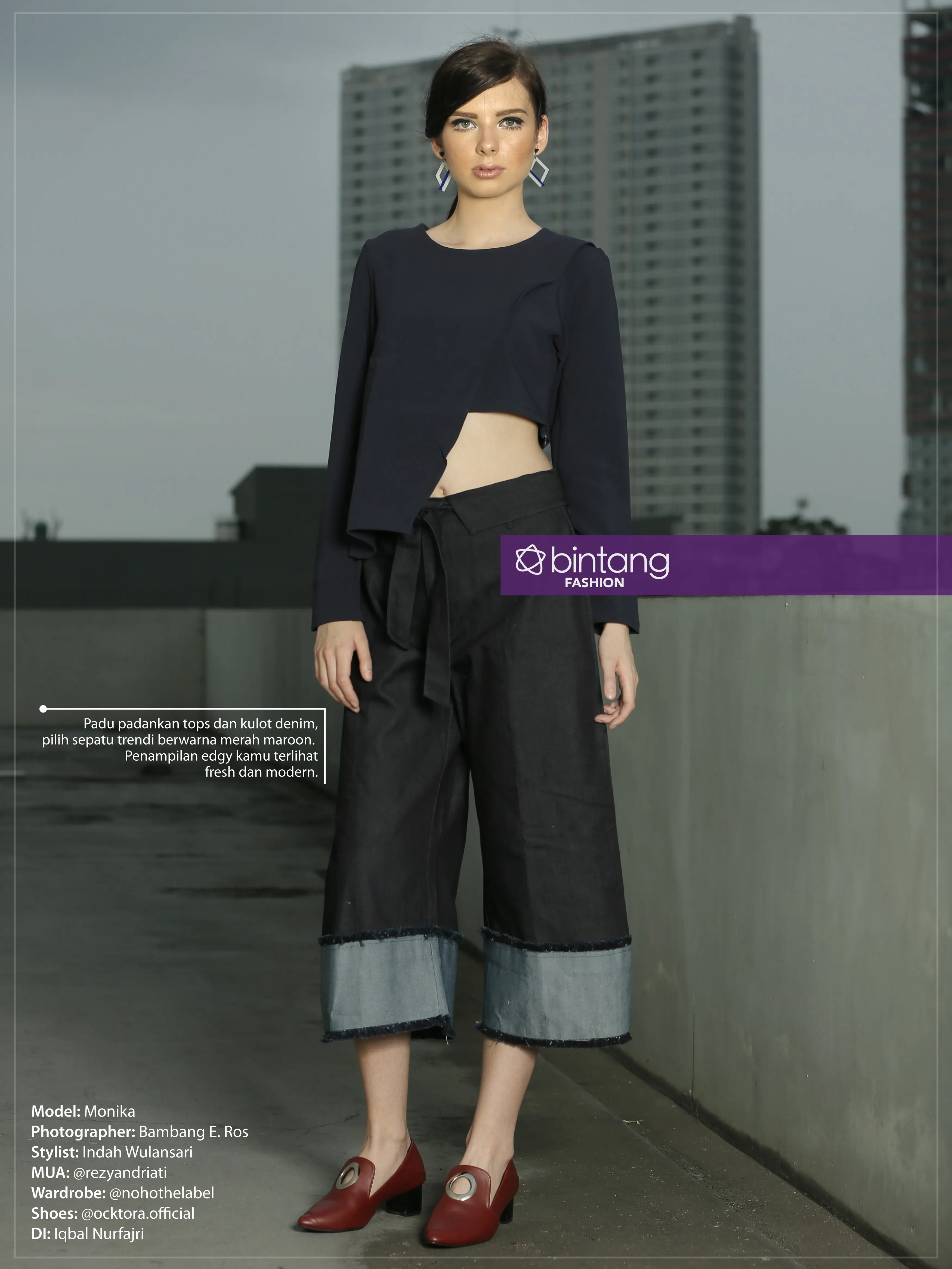 Be edgy, feel sexy!. (Wardrobe: @nohothelabel. Shoes: @ocktora.official. Photographer: Bambang E. Ros. DI: Muhammad Iqbal Nurfajri)