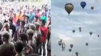 Ratusan PKL di Garut, Jawa Barat, berunjuk rasa menolak pemindahan lokasi berjualan, hingga festival balon udara di Inggris digelar meriah. 