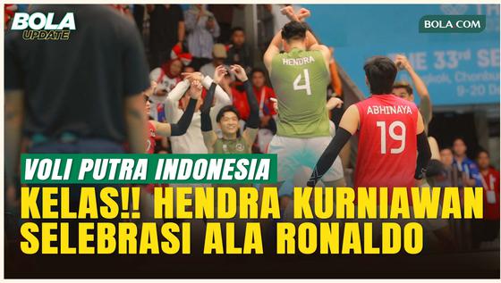 Selebrasi 'Siu' ala Ronaldo! Aksi Hendra Kurniawan Warnai Kemenangan Timnas Voli Putra atas Vietnam