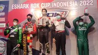 Kejuaraan nasional (Kejurnas) Eshark Rok Cup Indonesia 2022 putaran kedua usai digelar di Sentul International Karting Circuit, Minggu (20/3/2022). (Liputan6.com/Muhamad Husni Tamami)
