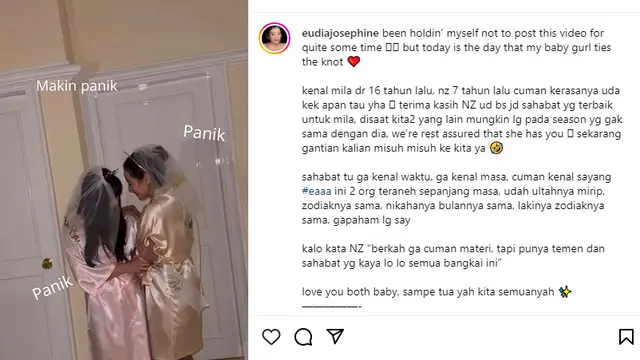 Postingan salah satu sahabat Jessica dan Enzy yang merekam keseruan surprise bash.