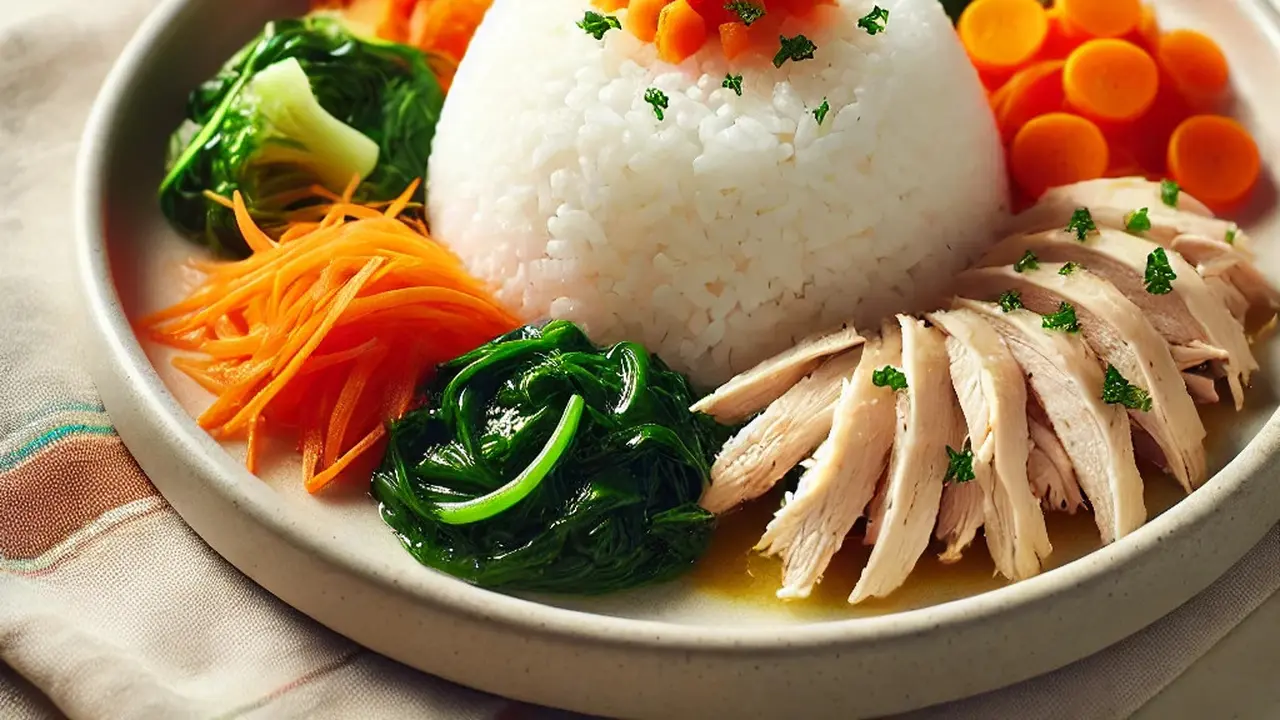 1. Nasi Tim Ayam Sayur