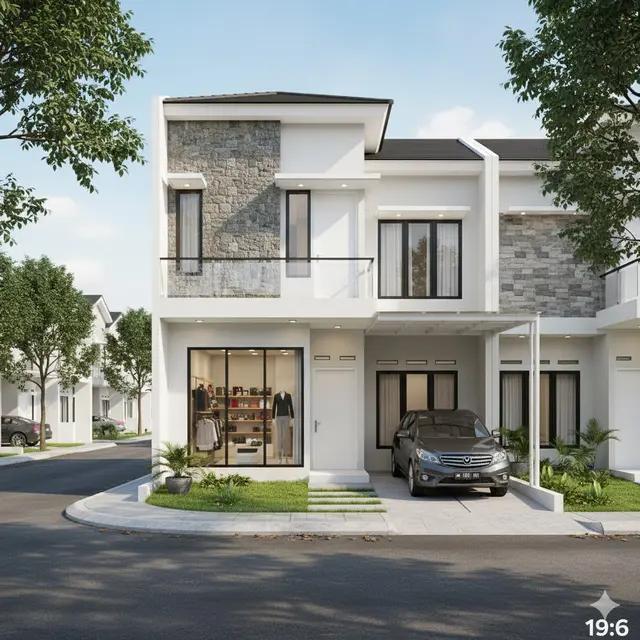 7 Model Rumah Minimalis Depan Ada Garasi dan Ruang Dagang, Solusi Hunian Fungsional dan Estetis di Lahan Terbatas