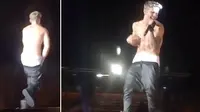 Celana Melorot, Justin Bieber Panik