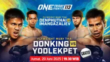 Catat jadwal live stream ONE Championship: ONE Friday Fights 113 di Vidio pekan ini. Saksikan pertarungan atlet seni beladiri internasional dari muda sampai rising stars di ajang ONE Championship: ONE Friday Fights 113 hanya di layanan OTT Vidio. (sum. doc. vidio.com)
