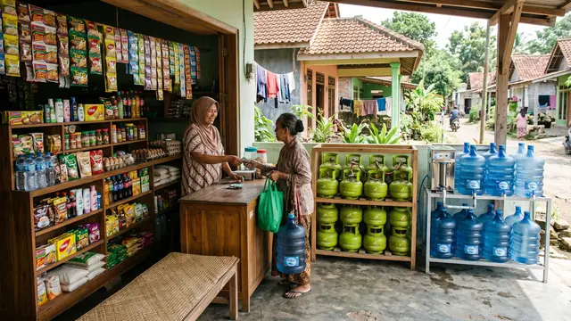 Kombinasi 3 Usaha di Teras Rumah Desa untuk IRT (Foto: Gemini AI)
