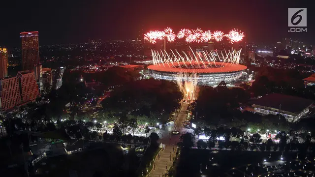 Wow, Pesta Kembang Api Menakjubkan Semarakkan Pembukaan Asian Games 2018