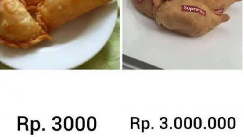 6 Meme Kocak Makanan dengan Label Supreme, Jadi Lebih Mahal