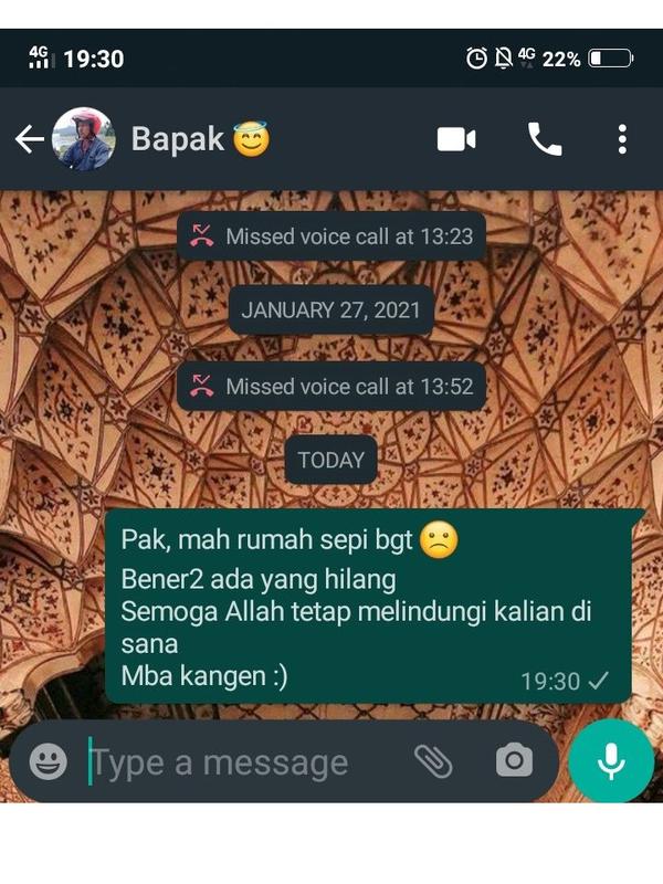Chat Anak ke Mendiang Ayah (Sumber: Twitter//Sekar_Rahmaw/