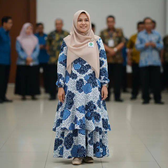 9 Model Gamis Batik untuk Organisasi Wanita, Tampil Anggun dan Profesional