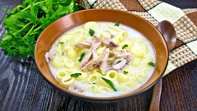 sup makaroni susu ayam telur