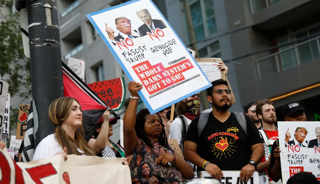 Debat pertama capres Amerika Serikat digelar pada Kamis (27/6/2024) pukul 21.00 waktu Atlanta atau Jumat (28/6/2024) pukul 08.00 WIB. (Octavio Jones/Getty Images North America/Getty Images via AFP)