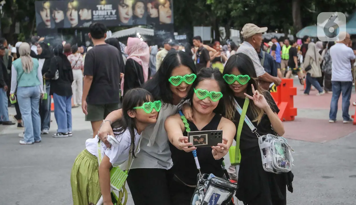 Konser ini sekaligus untuk mempromosikan album terbaru mereka yang berjudul “Fact Check” yang rilis pada 2023. (Liputan6.com/Angga Yuniar)