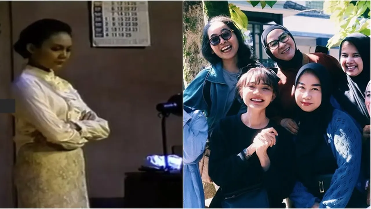 6 Potret Lawas Rina Nose saat Kuliah, Nostalgia Reuni Teman Jurusan Teater