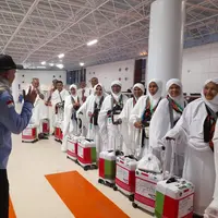 Syal Kerawang nan Cantik Penanda Khas Rombongan Jemaah Haji Asal Gayo Lues