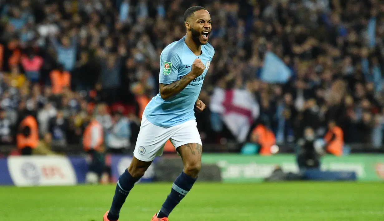 6. Raheem Sterling (Manchester City) - 17 Gol. (AFP/Glyn Kirk)