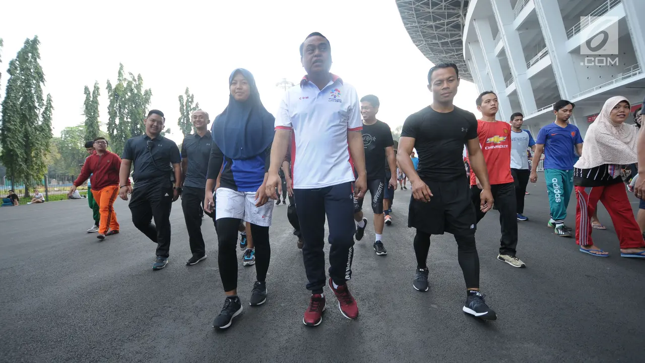 Tingkatkan Soliditas, Cdm Indonesia di Asian Games 2018 Olahraga Pagi Bersama Atlet