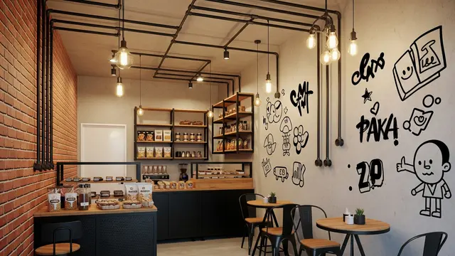 Gaya Industrial Raw dengan Sentuhan Seni Jalanan