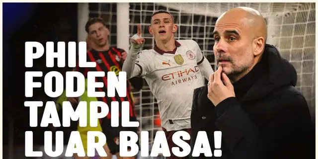 VIDEO: Manchester City Menang Tipis Atas Bournemouth, Berkat Gol Tunggal Phil Foden