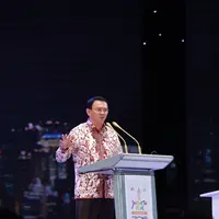Gubernur DKI Jakarta Basuki Tjahaja Purnama alias Ahok dalam pembukaan resmi Jakarta Fair Kemayoran 2016, Jumat (10/6). (Galih W. Satria/Bintang.com)