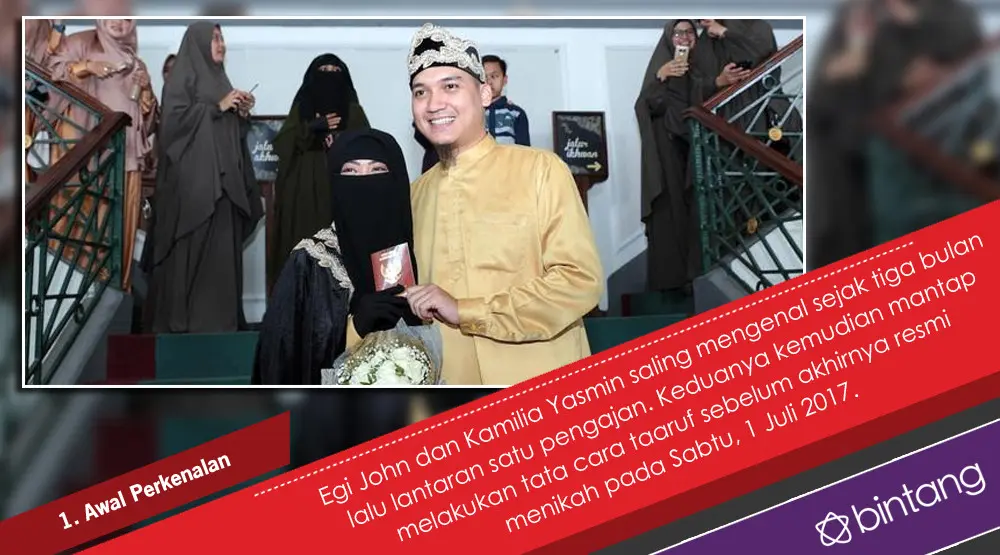 5 Fakta Pernikahan Egi John dan Wanita Bercadar, Kamilia Yasmin. (Foto: Deki Prayoga, Desain: Nurman Abdul Hakim/Bintang.com)