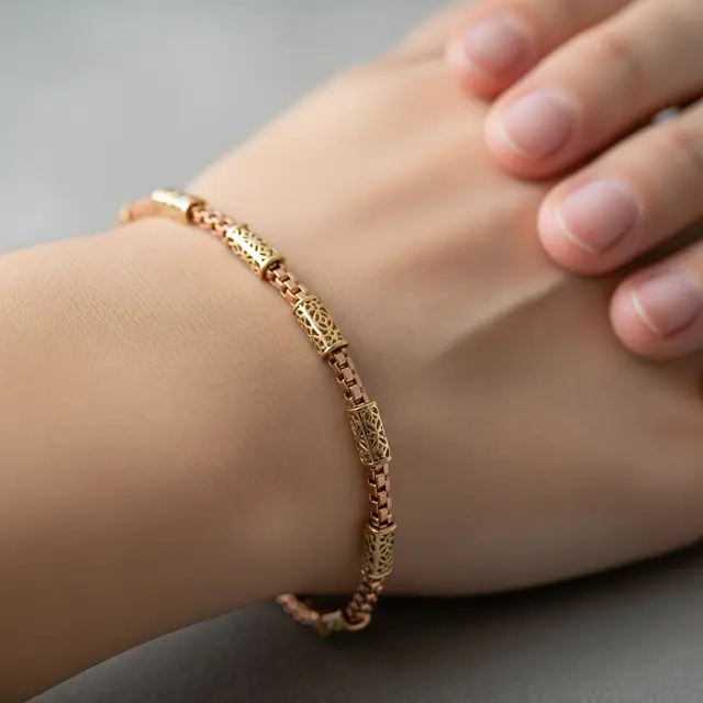 9 Model Gelang Emas Model Box Chain dengan Detail Laser Cut Tampil Eksklusif