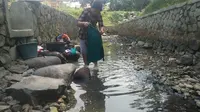 Perjuangan Warga Karawang Mengais-ngais Air Sungai