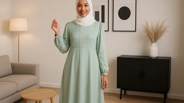7 Inspirasi Gamis Warna Pastel untuk Kulit Sawo Matang, Tampil Cerah Alami dan Makin Pede