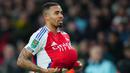 Musim 2024/2025 jadi musim yang berat bagi Gabriel Jesus. Sang striker banyak mendapatkan kritikan karena ia minim mencetak gol bagi Arsenal. (AP Photo/Kirsty Wigglesworth)